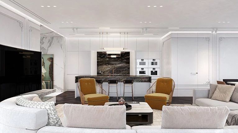 现代简约轻奢风格 | 混搭元素打造高级感大宅-10