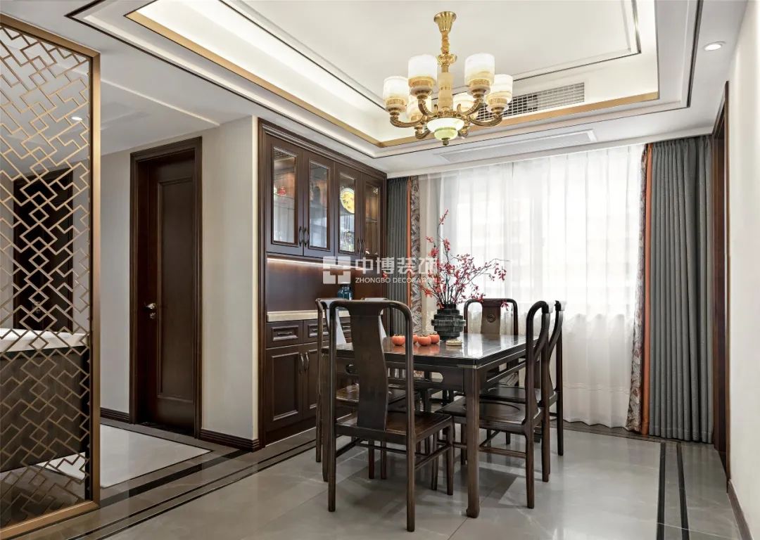 【中博案例】不拘一格的136㎡新中式,古风墨韵,打造高雅宁静住所!-59