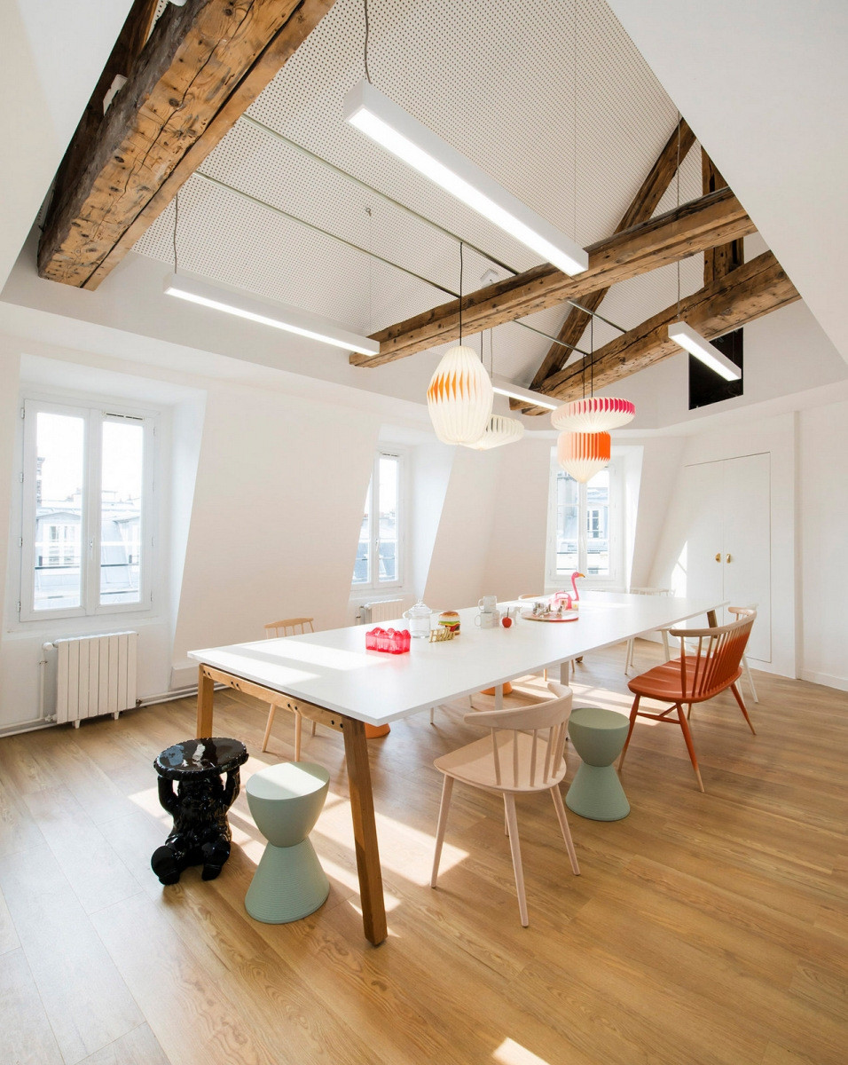 巴黎 Le Pot Commun 办公室，彩色创意空间助力金融初创企业-14