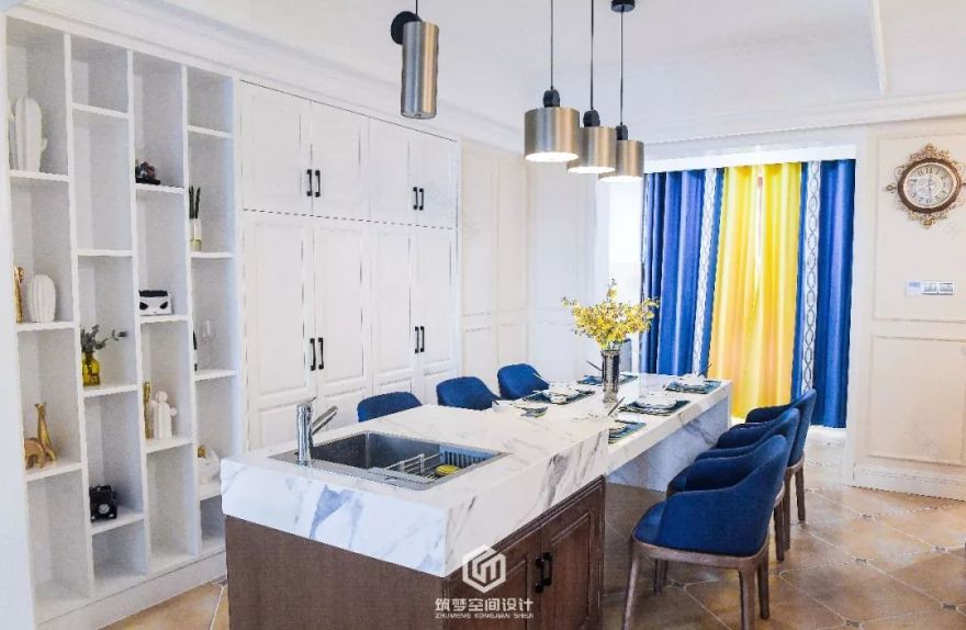 湖南株洲 142㎡美式四口之家,温馨梦幻空间设计-15