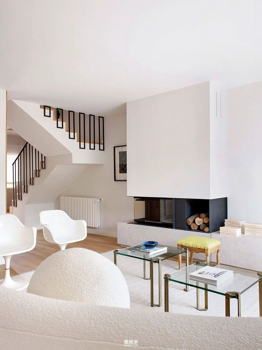 马德里郊区过时联排别墅的完美翻新-3