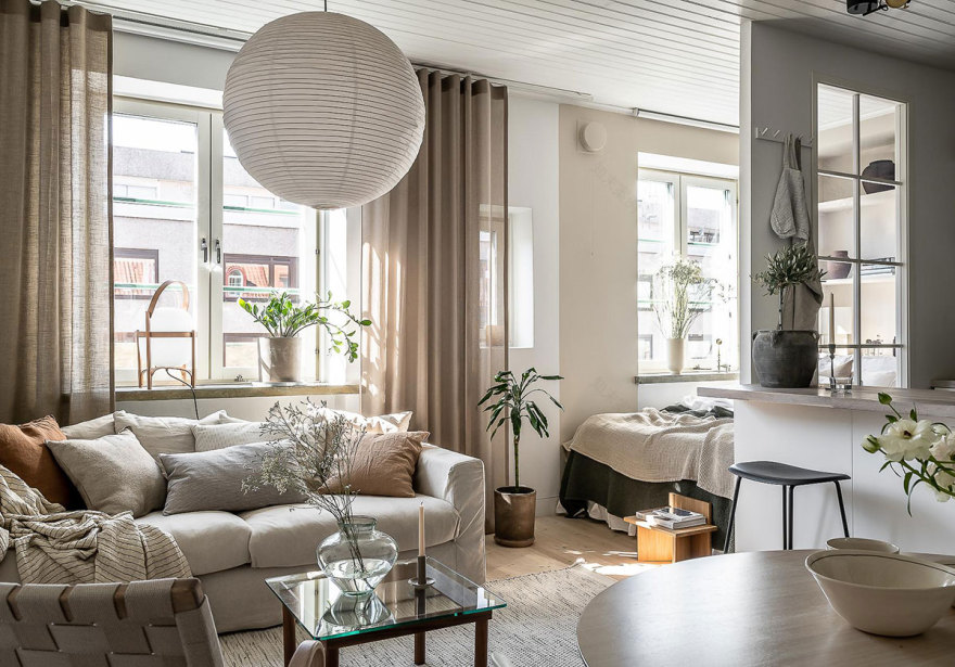 哥德堡 37 平米小公寓的巧妙分区设计-21