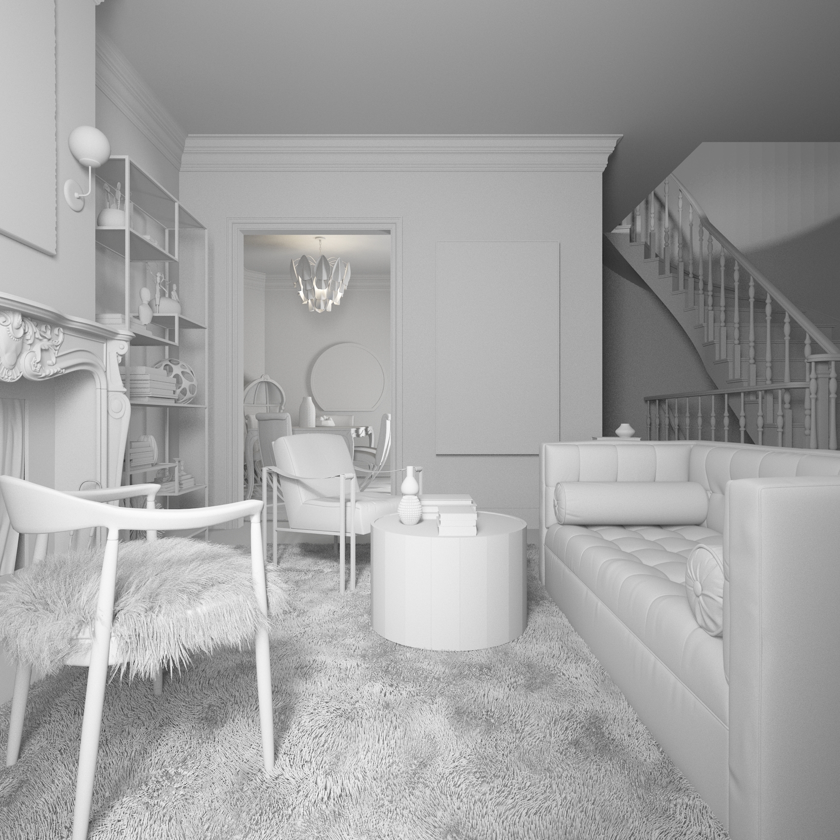 折衷主义风格家居设计，3Dmax 与 PS 打造独特空间-2