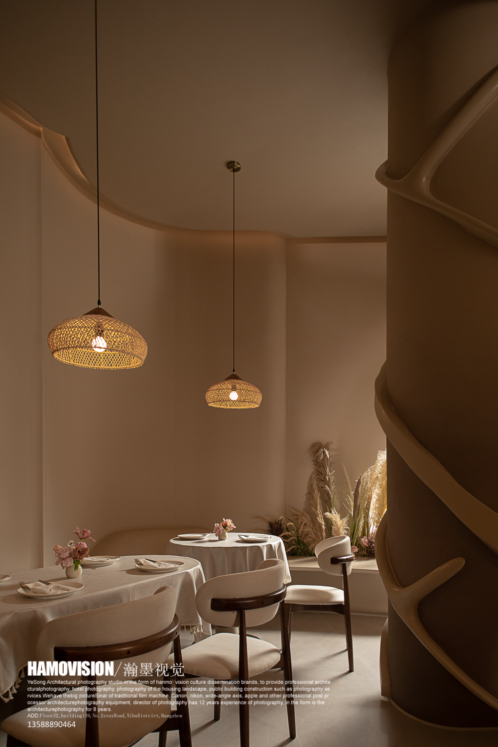 环球首发！×餐厅空间·有家餐厅·壹高|袁杰设计：引自然入室，绘沙海繁花之境-77