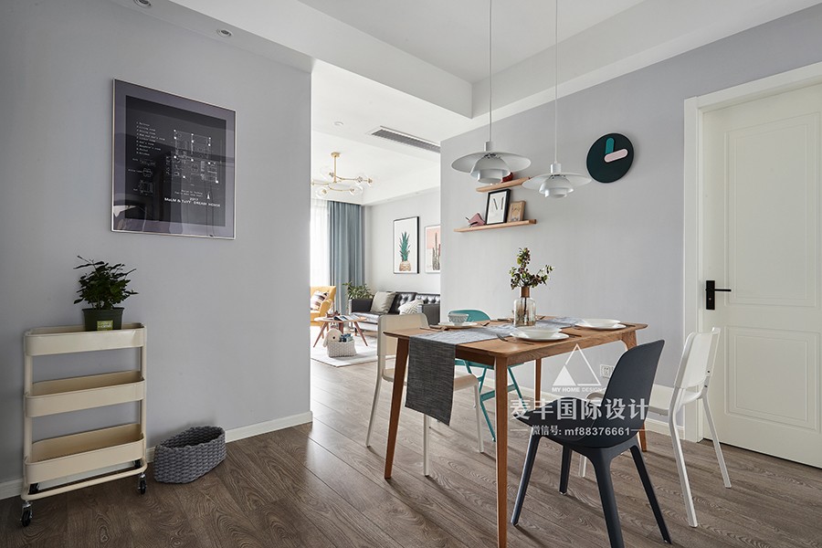 义蓬美郡园89㎡北欧风住宅  麦丰国际设计-19