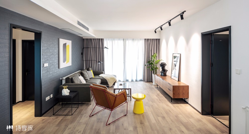 唤醒时光——167㎡怀旧北欧风住宅  诗享家设计-1
