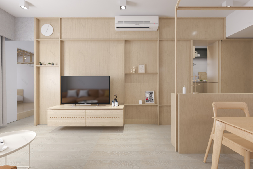 青岛万科城原木极简风,少即是多之美-5