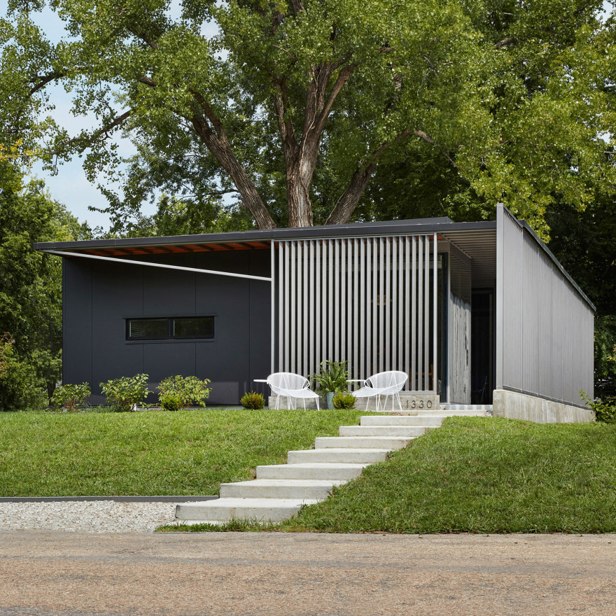 Studio 804 uses salvaged materials for sustainable home in Kansas-0