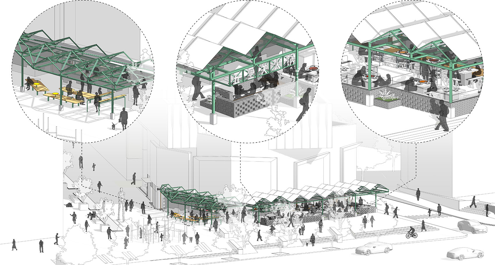 街边的绿色伞棚 · 五里关麓坊店 · 凡筑ArchFAN丨中国成都丨凡筑ArchFAN（成都凡筑建筑设计事务所有限公司）-121