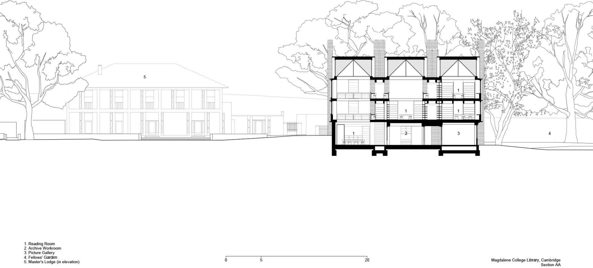 剑桥大学麦格达伦学院图书馆新楼丨英国剑桥丨Níall McLaughlin Architects-52