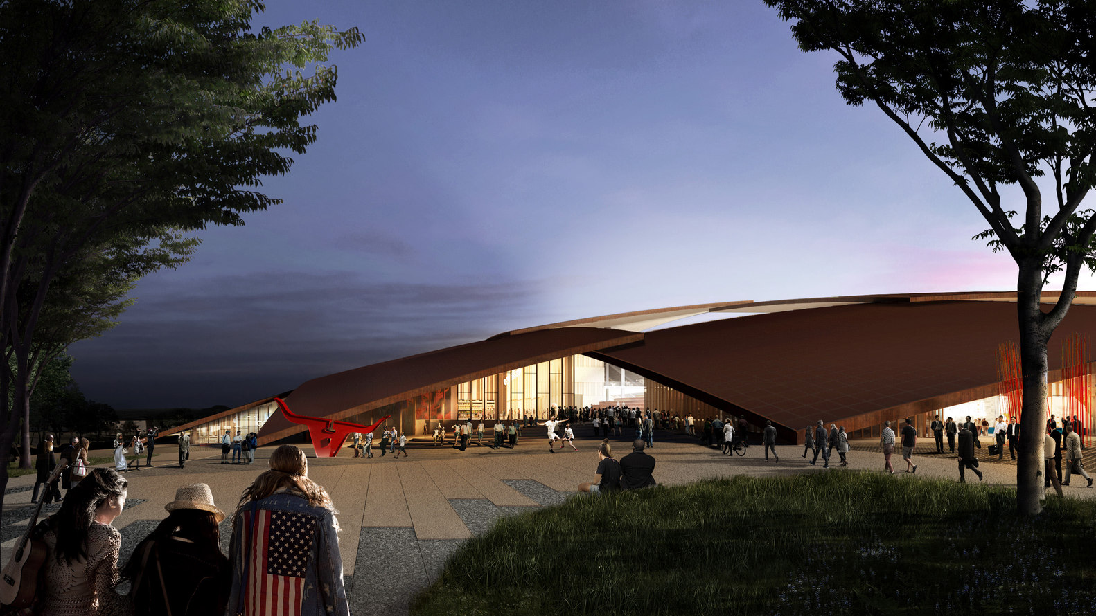 奥斯汀东区大型娱乐区,打造屋顶景观与自给自足能源-1