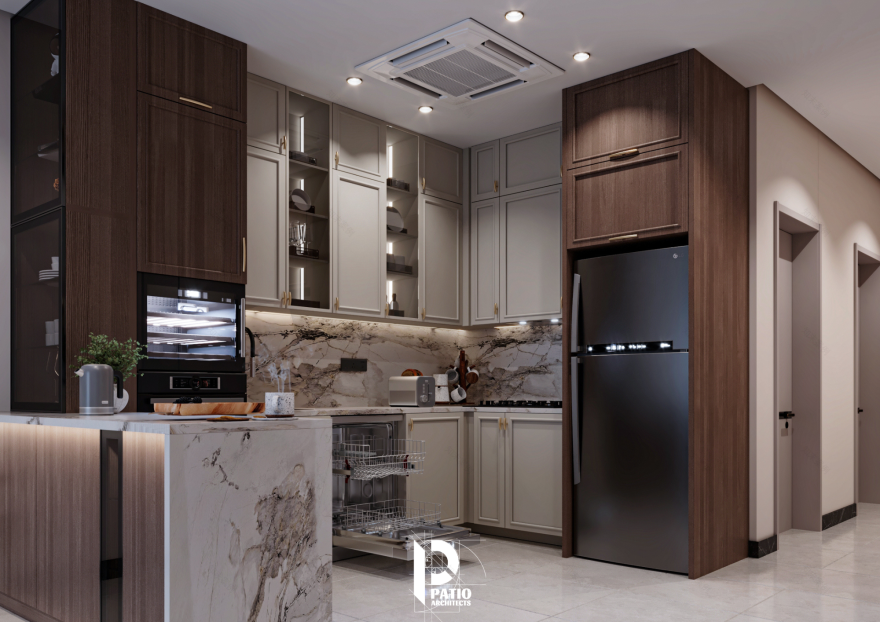 现代卧室与厨房室内设计丨阿联酋阿布扎比丨Patio Architects L.L.C-11