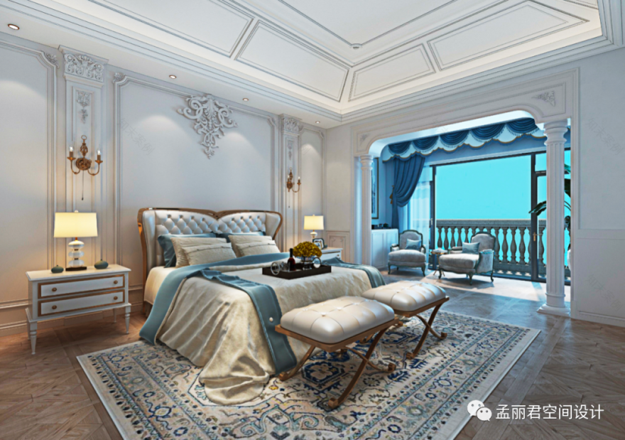 淄博绿城玫瑰园法式轻奢别墅设计丨中国淄博丨孟丽君空间设计-15