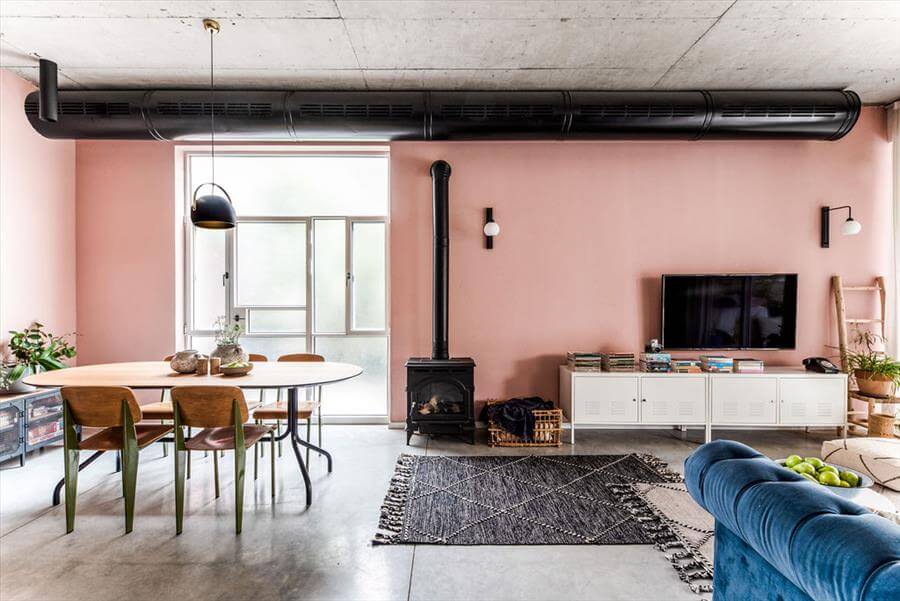 工业风姐妹合住双户住宅设计丨室内设计师雅艾尔·戈尔比茨-9