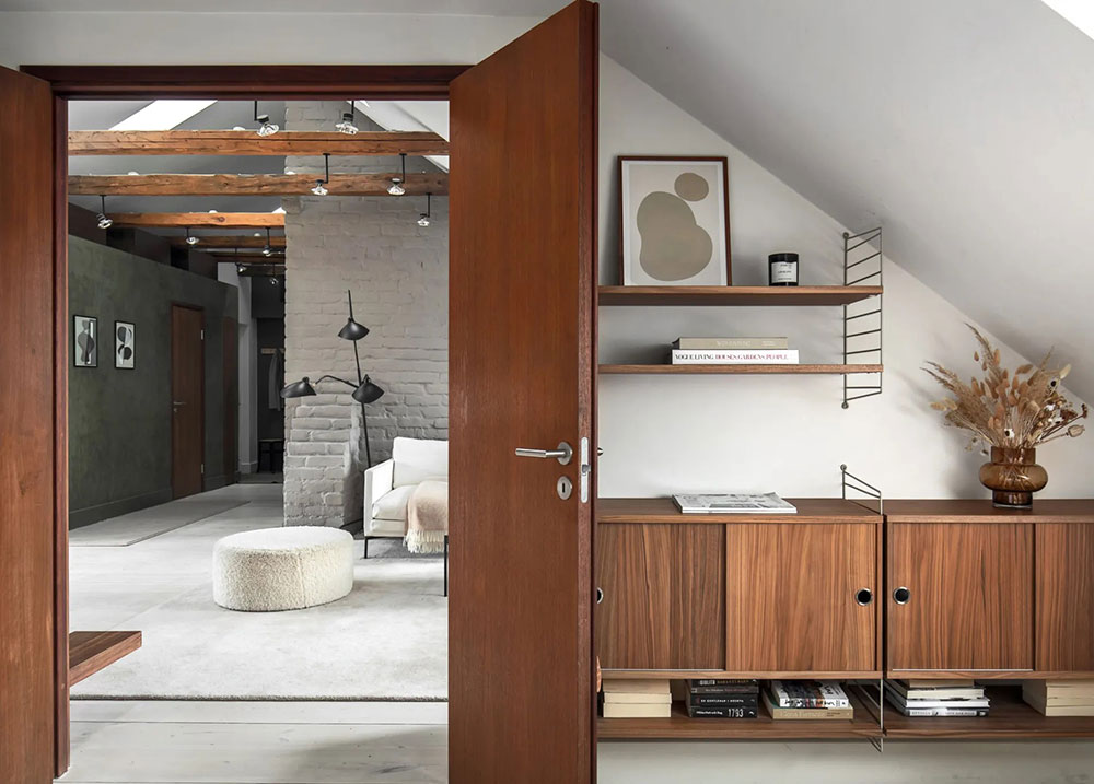 百年砖墙的现代阁楼公寓-15