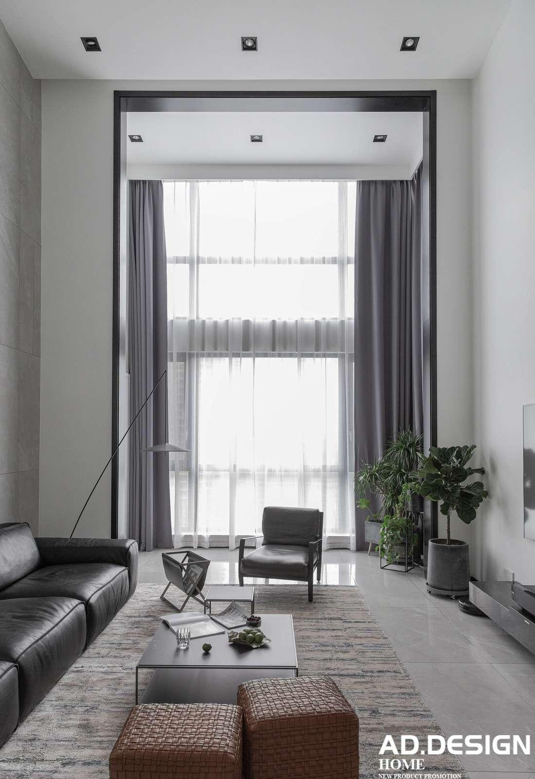 黑白灰复式别墅,开放大气的现代家居设计-3