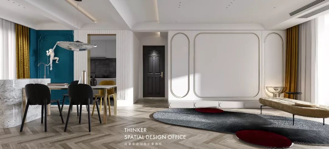 现代混搭风家居,打造元气满满的三口之家-52