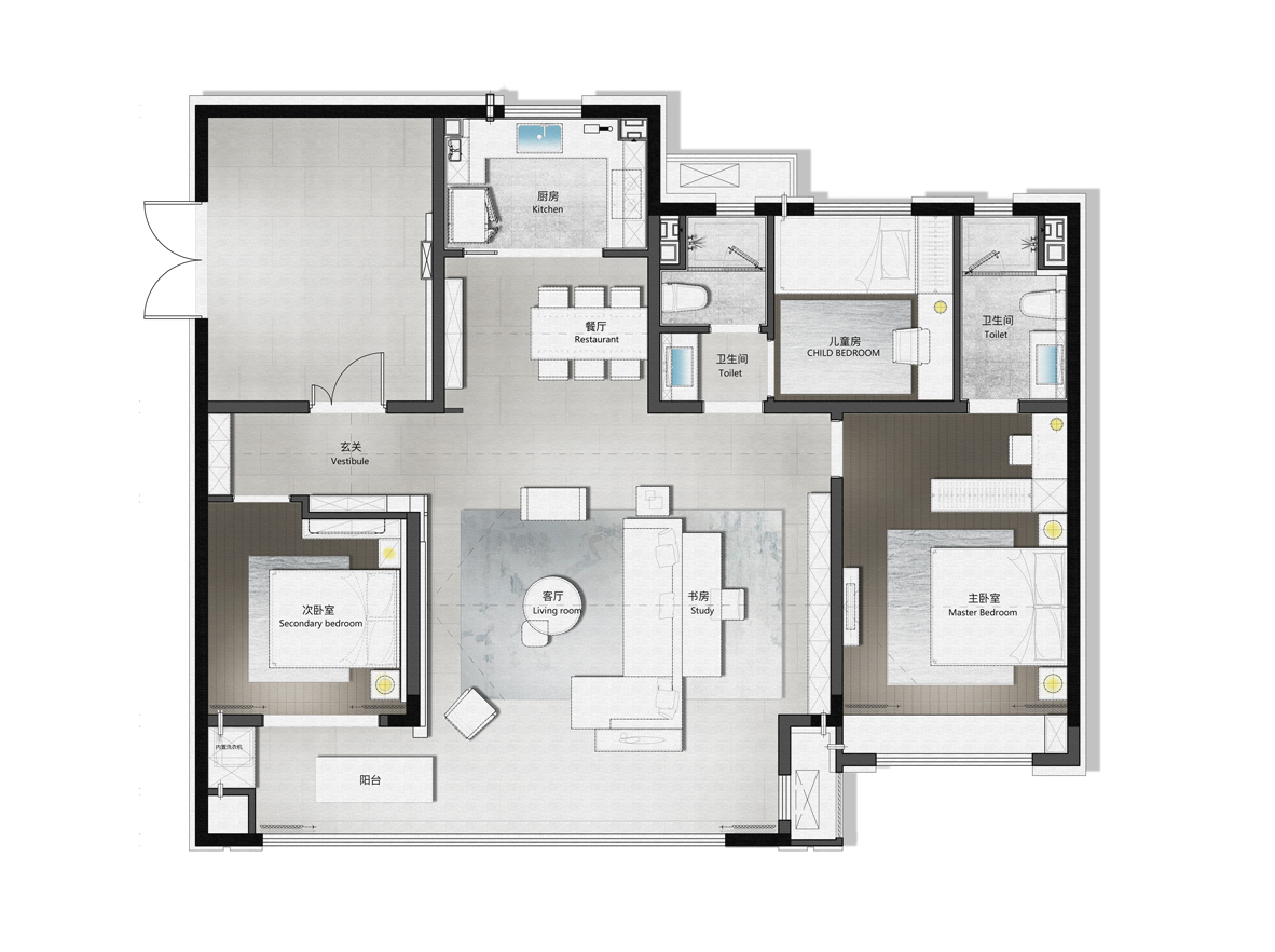 堂悦样板间丨中国山东丨上海岳蒙设计有限公司-42