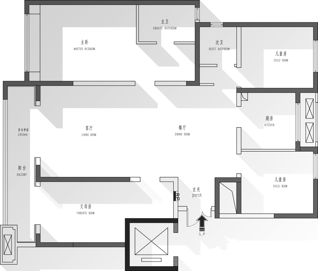 合悦华府丨中国西安丨西安.大小空间设计-34