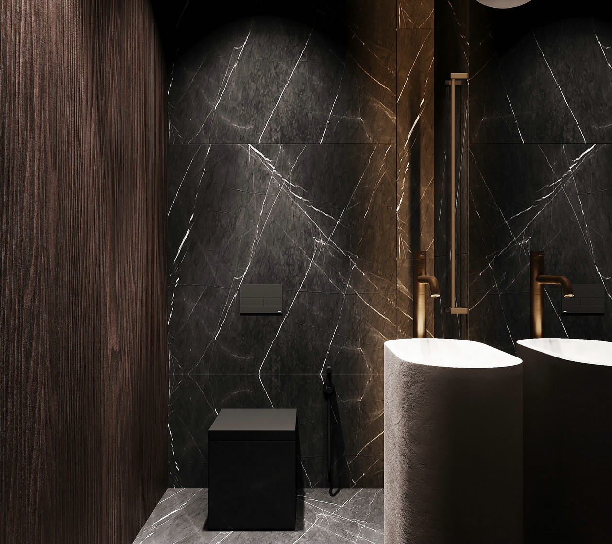 91㎡深色系公寓设计 既沉稳又有设计感！-15