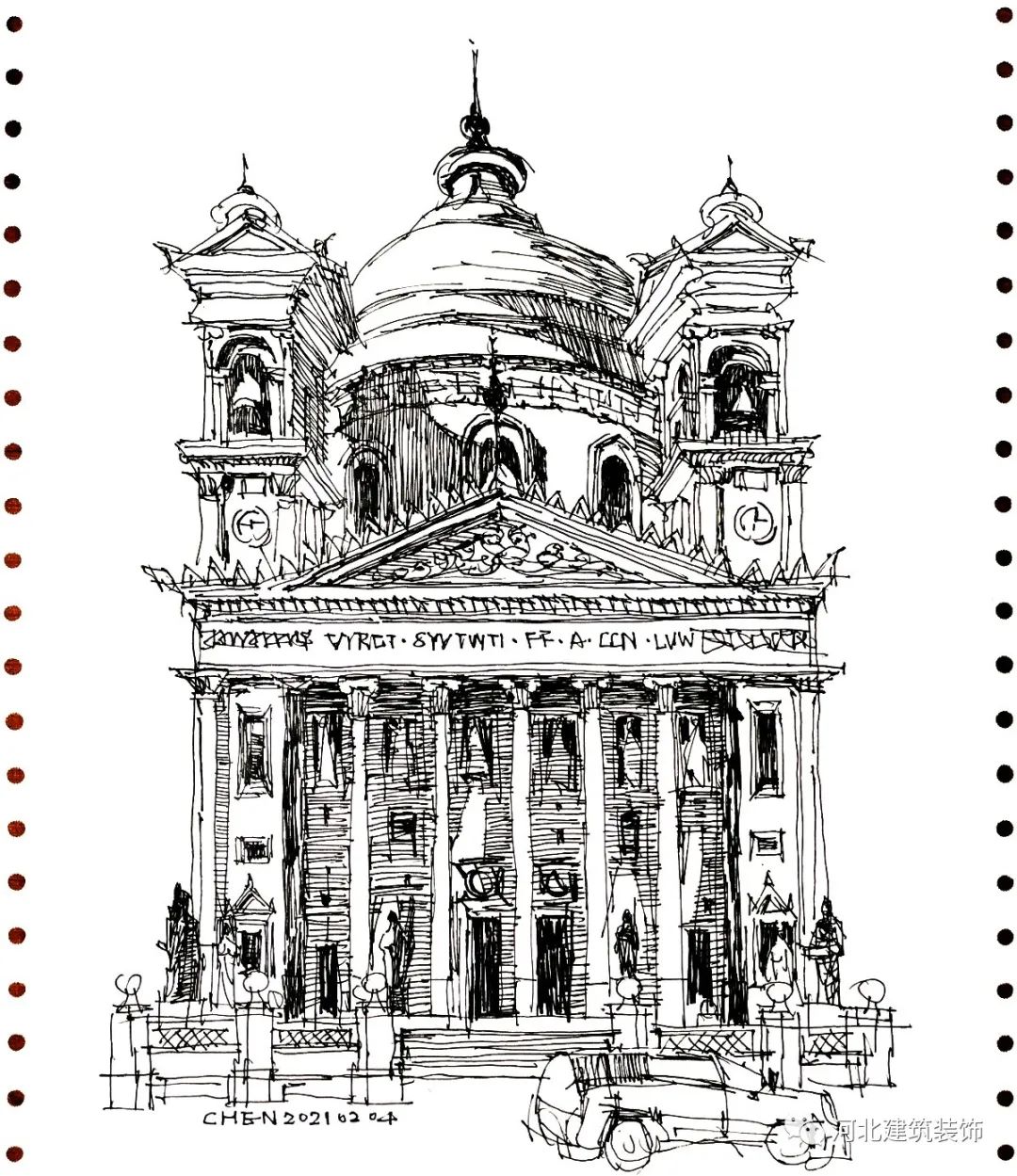 陈力军建筑速写丨中国河北-40