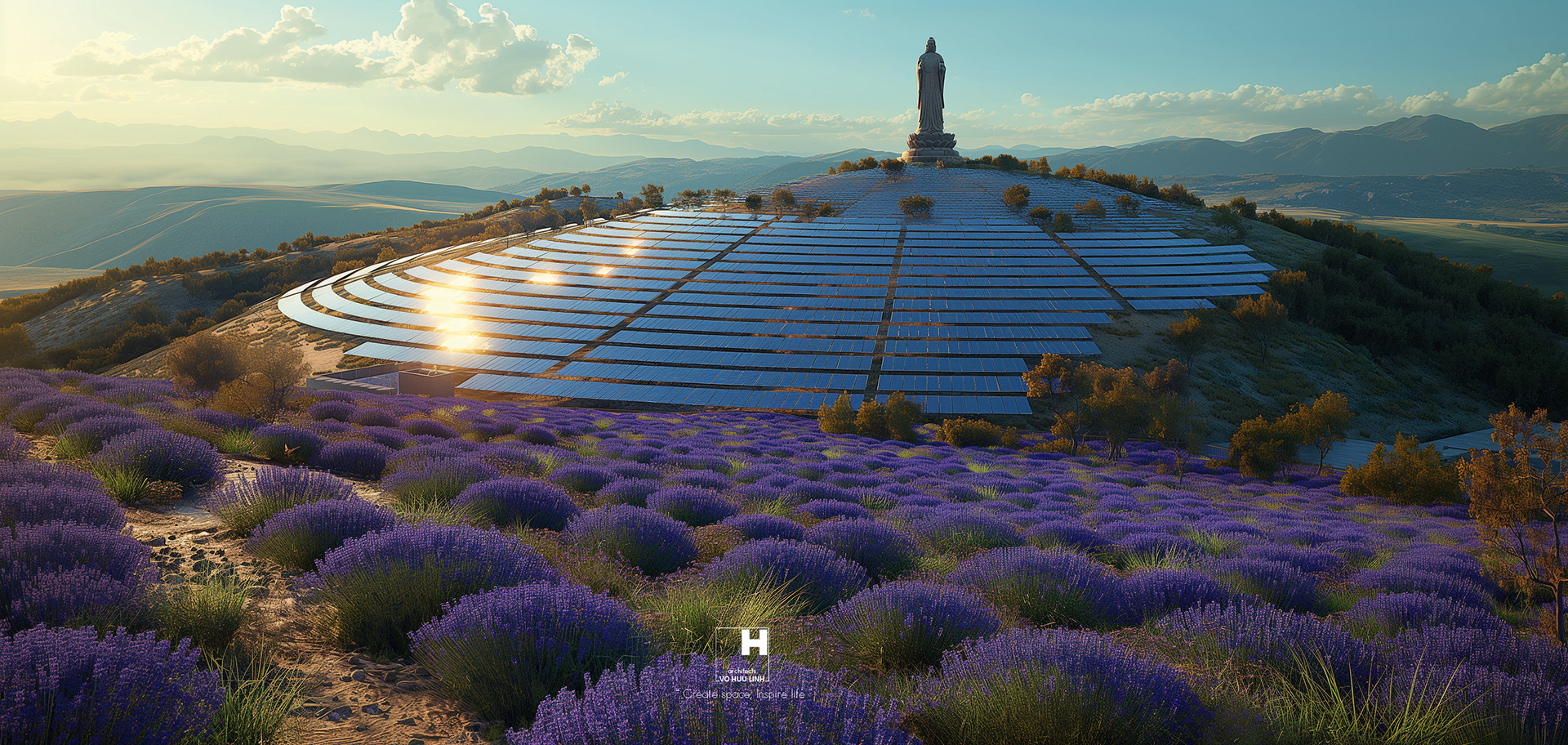 太阳能发电厂与精神旅游开发项目丨越南丨Vo Huu Linh Architects-15