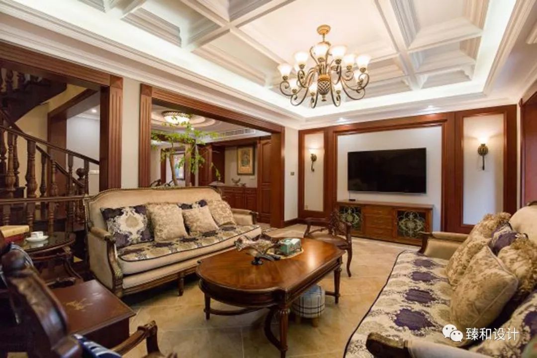 舟山邦泰城美式风排屋设计 优雅古典空间-0