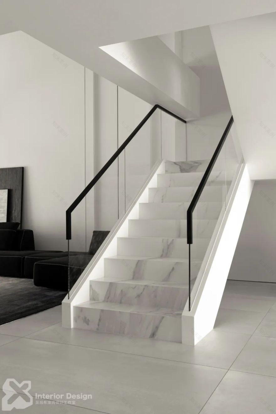 东阳 420㎡极简复式,黑白灰构建纯粹空间-57