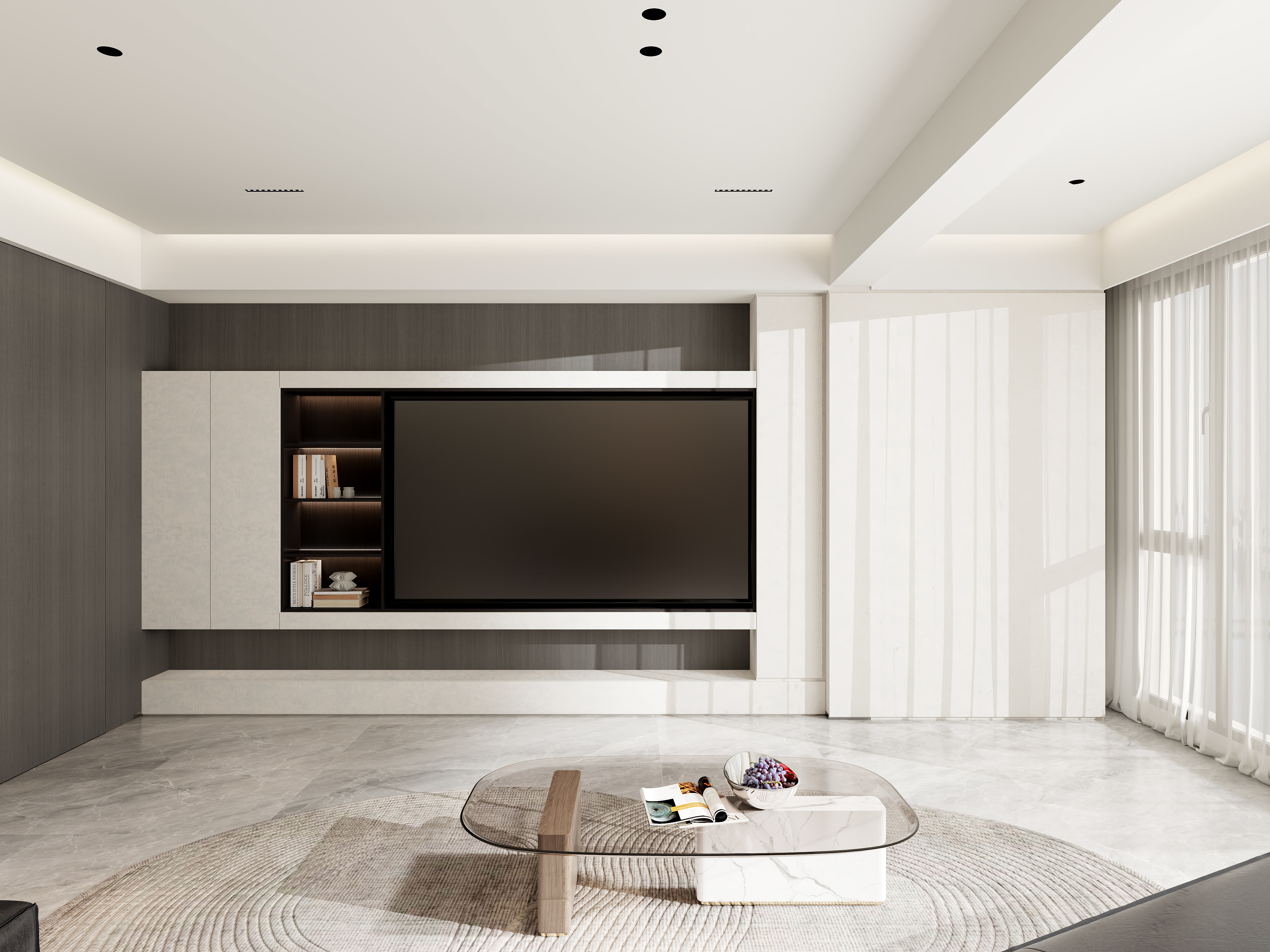 120㎡核心商圈平层清水房改造-1