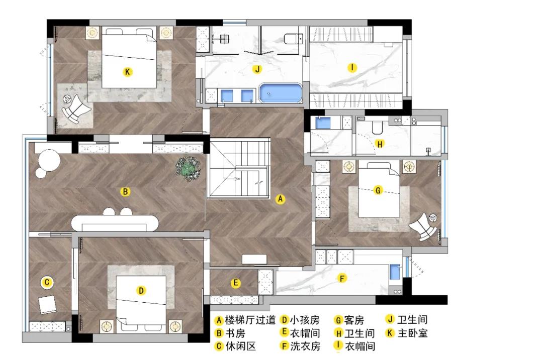 合肥 260㎡现代休闲风叠墅，打造三口之家生活艺术空间-36