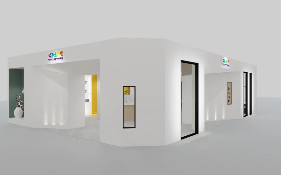 朝日涂料形象店 | 陈小只的斜切空间艺术-10