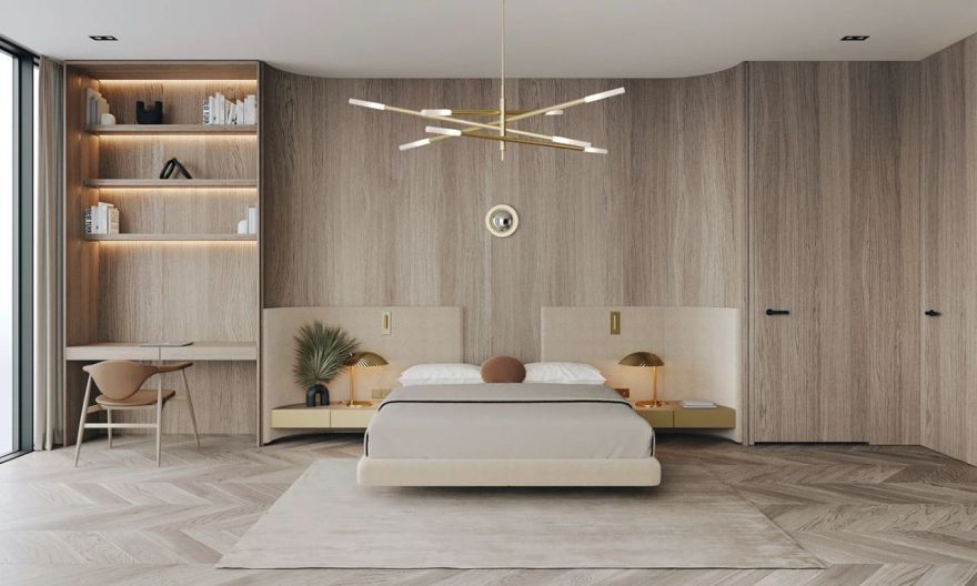 私人空间的艺术品——100 款卧室背景墙设计鉴赏-38