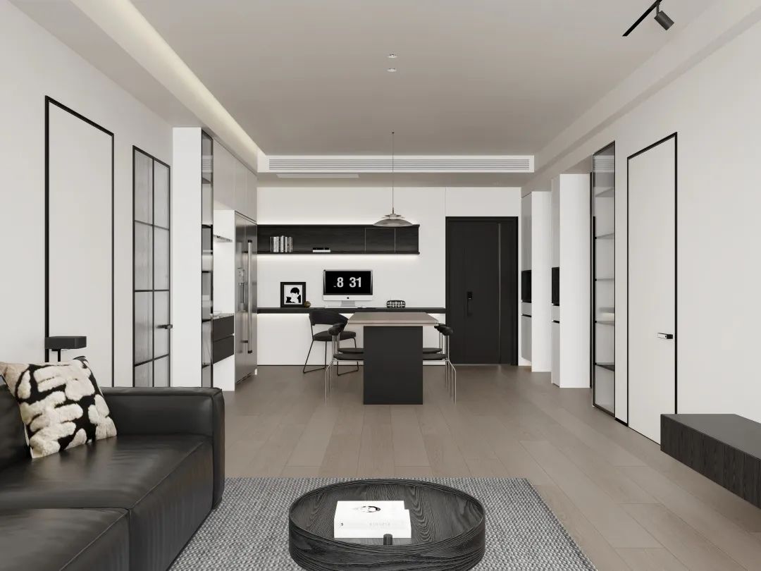 金海国际 · 96m²极简黑白灰家居设计丨中国北京丨梁筑空间设计-20