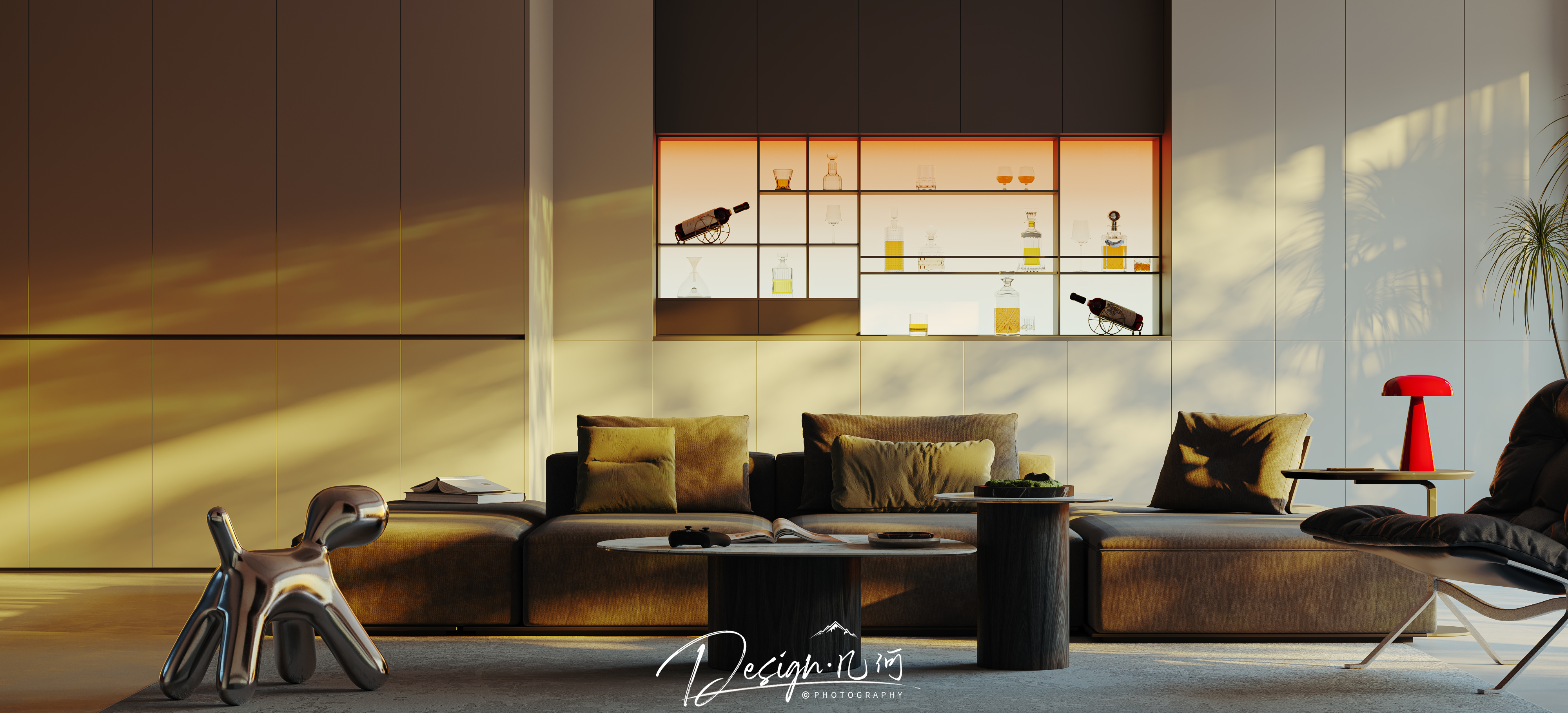 几何空间视觉表现 | 星海国际现代客餐厅（黄昏）-3