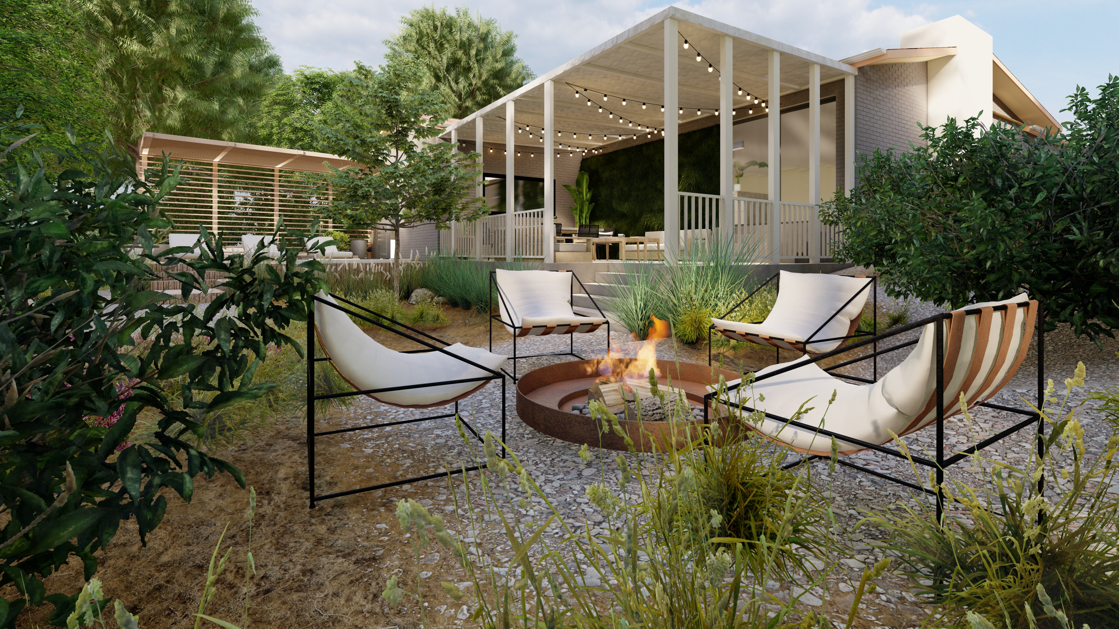 后院设计与三维渲染丨中国德州丨EF Architectural Design Studio-10