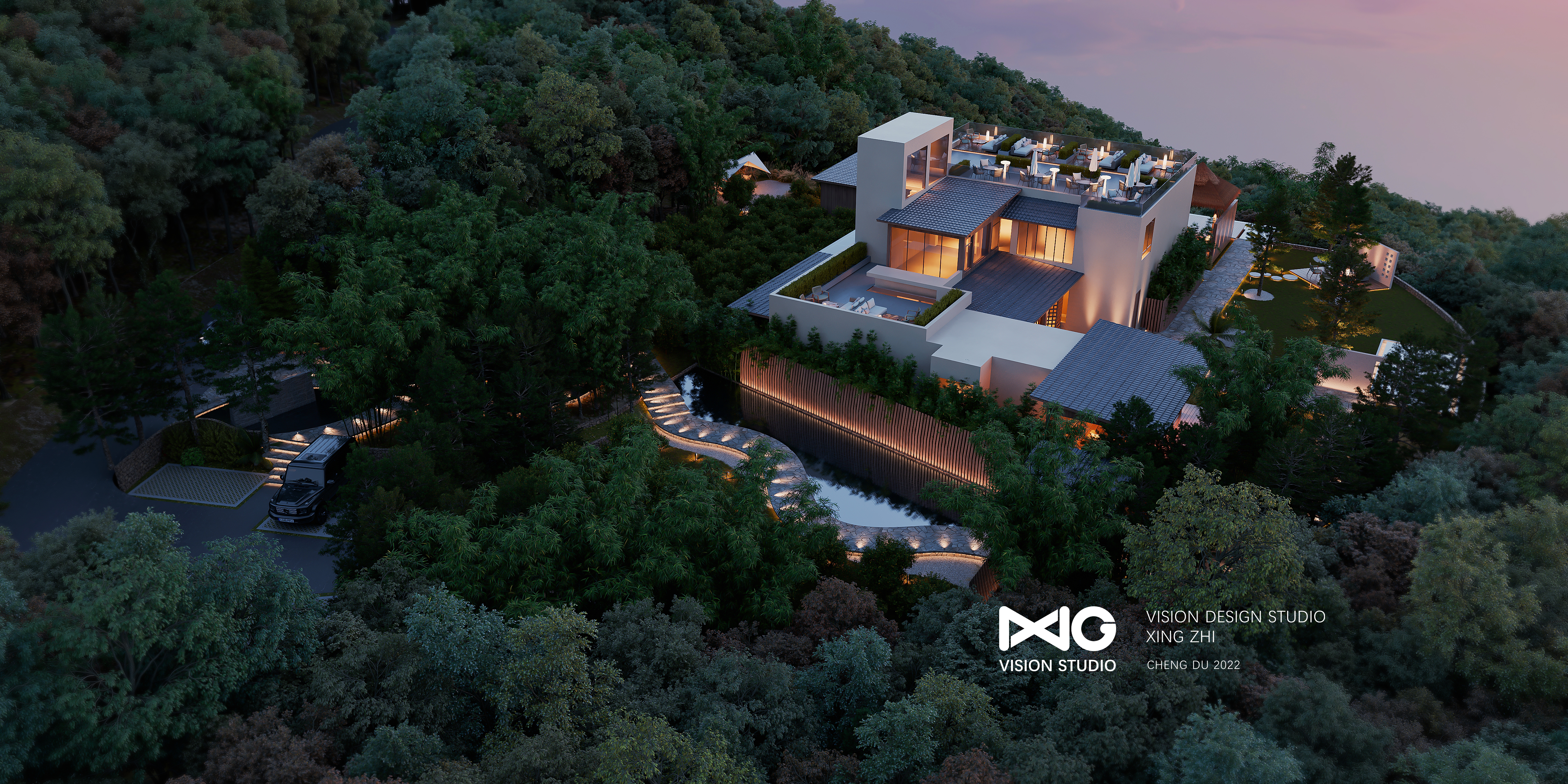 商业景观表现/ 景观 成都民宿 / 壬寅年·丁未月作-2