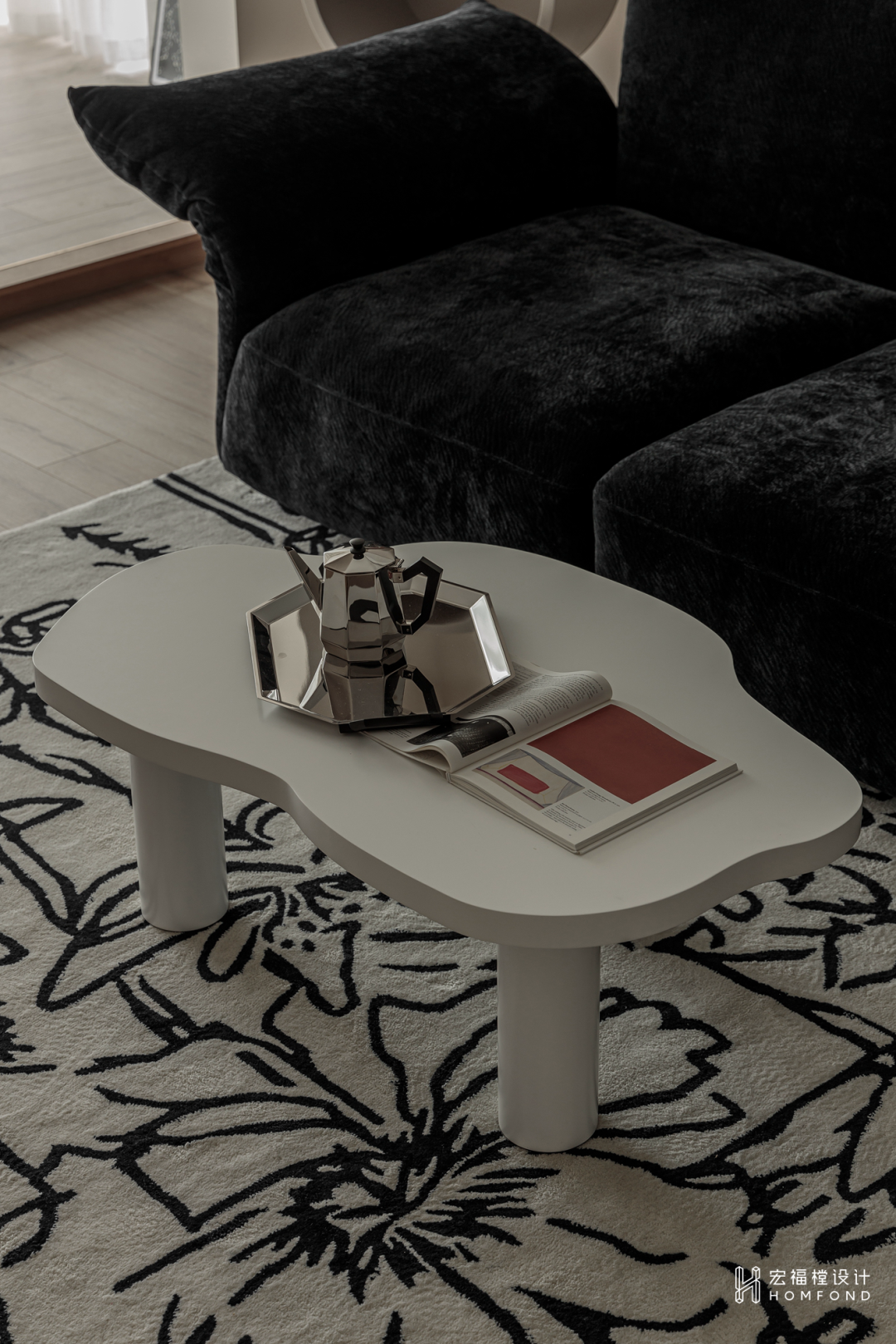 静谧黑+趣味橙，宁静自然的纯洁空间 | 宏福樘设计-8