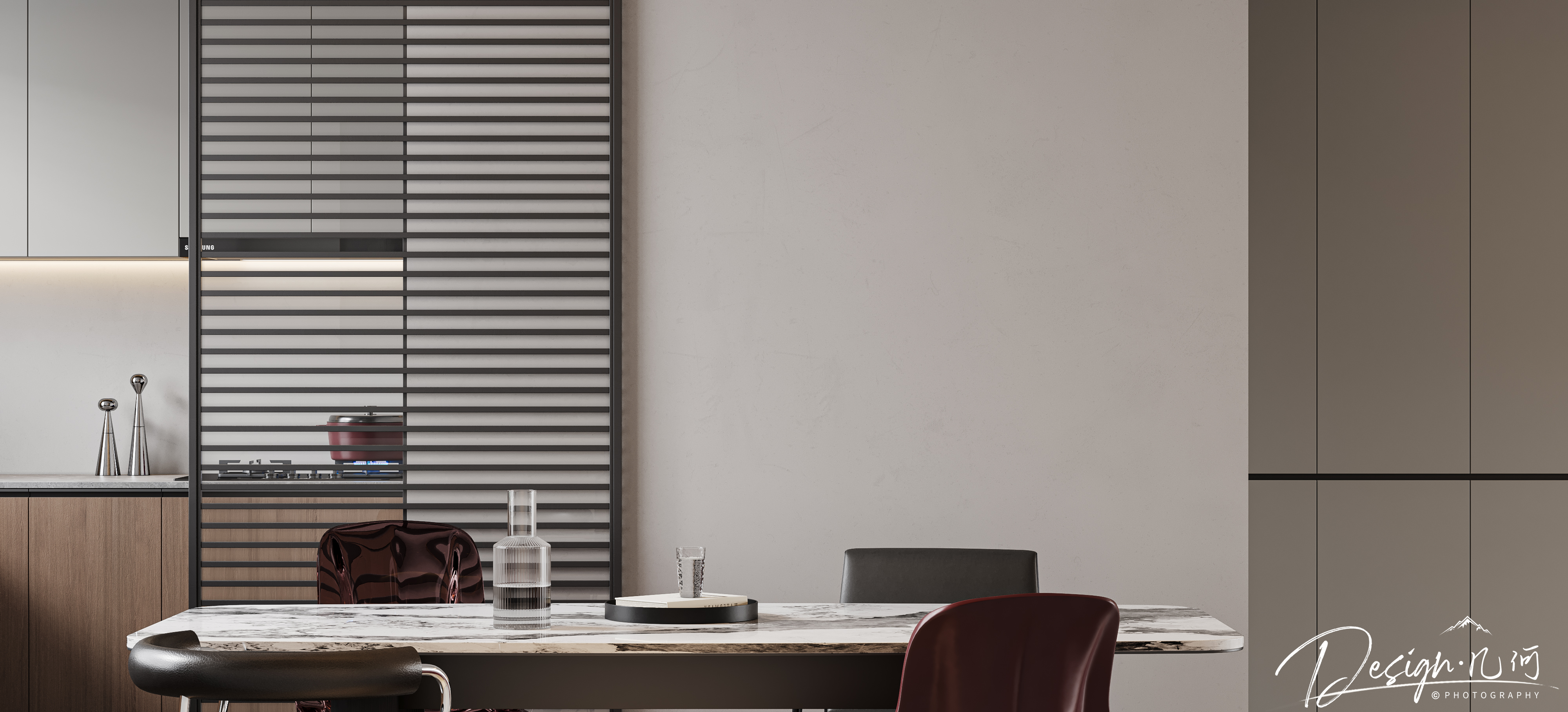 几何空间视觉表现 | 星海国际现代客餐厅（日景）-34