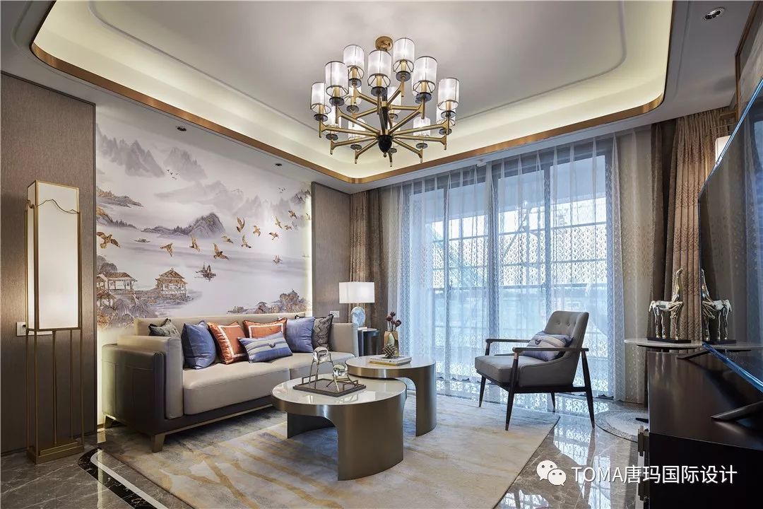 鹰潭星海湾新中式轻奢样板房设计-23