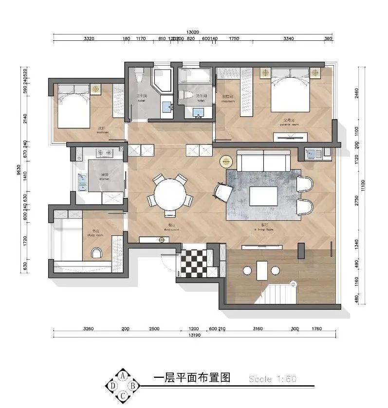 法式复古的宁波四室两厅之家丨中国宁波丨橙熹设计-14