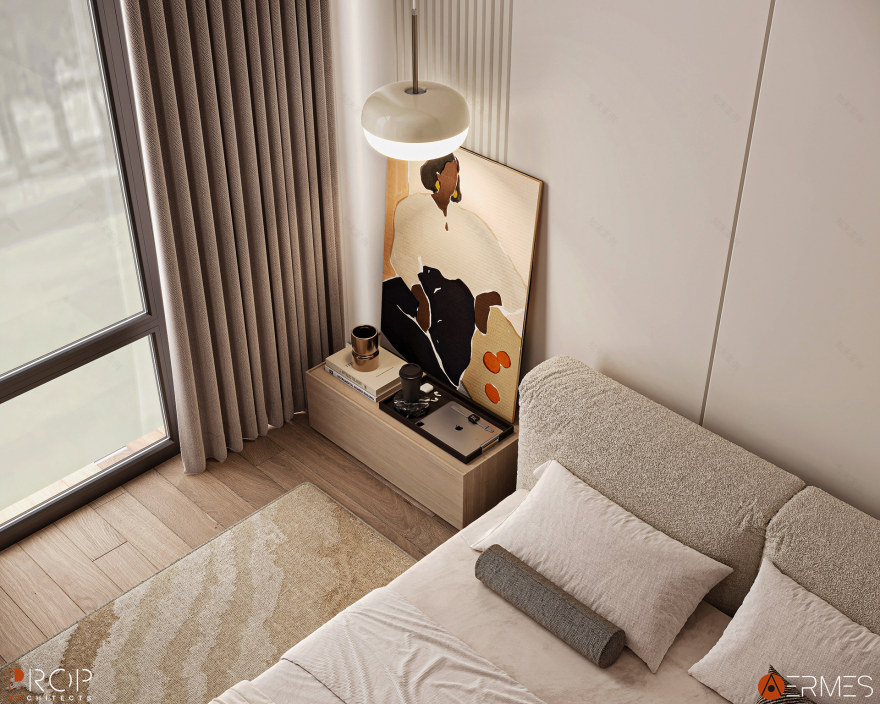 简约卧室丨沙特阿拉伯丨PROP & AERMES ARCHITECTS-9