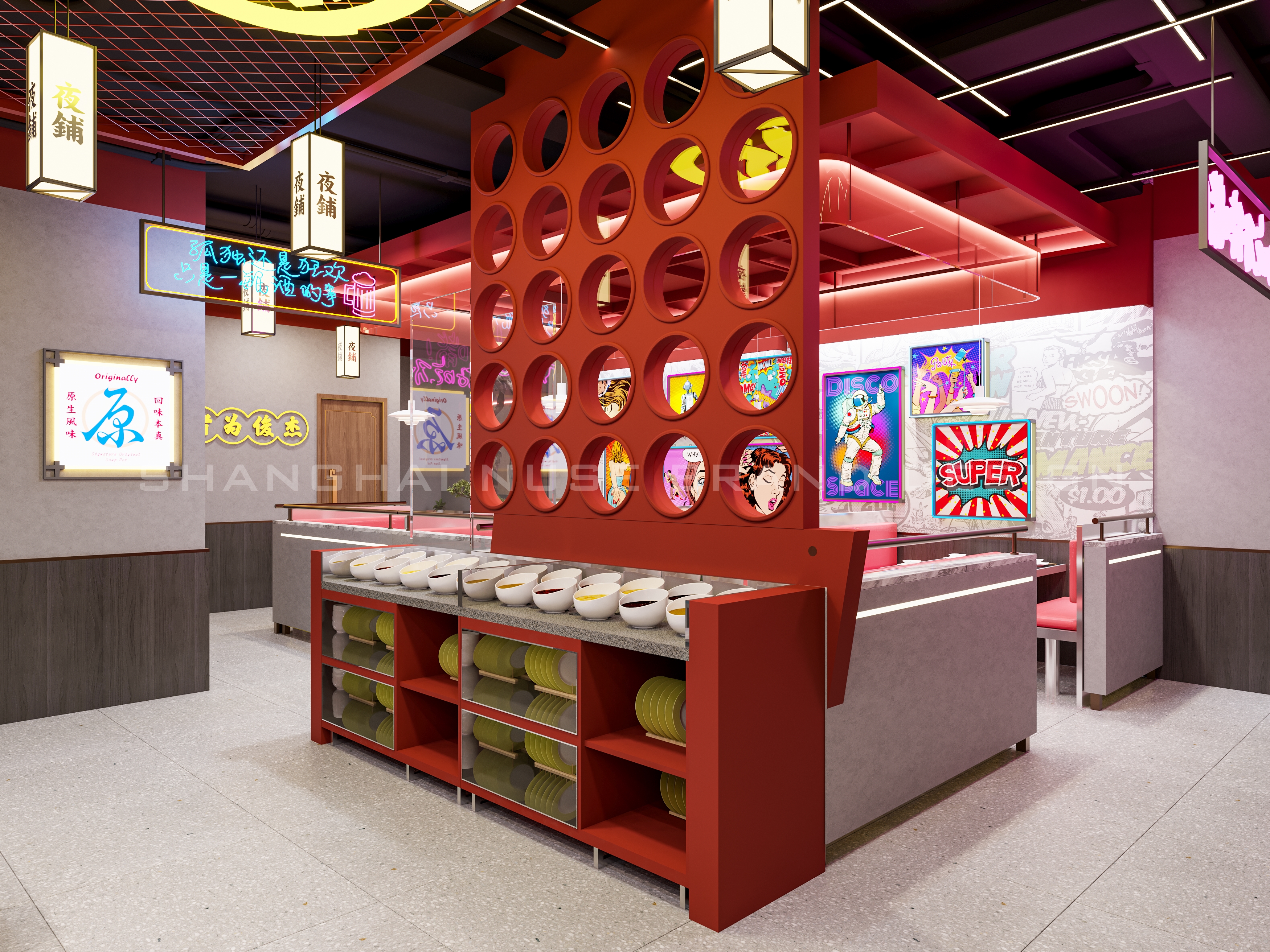 “老餐饮”变身潮酷国潮馆丨木村空间设计有限公司-20