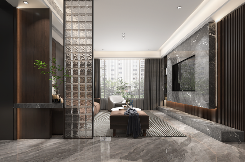 现代风高级感平层住宅设计效果-2