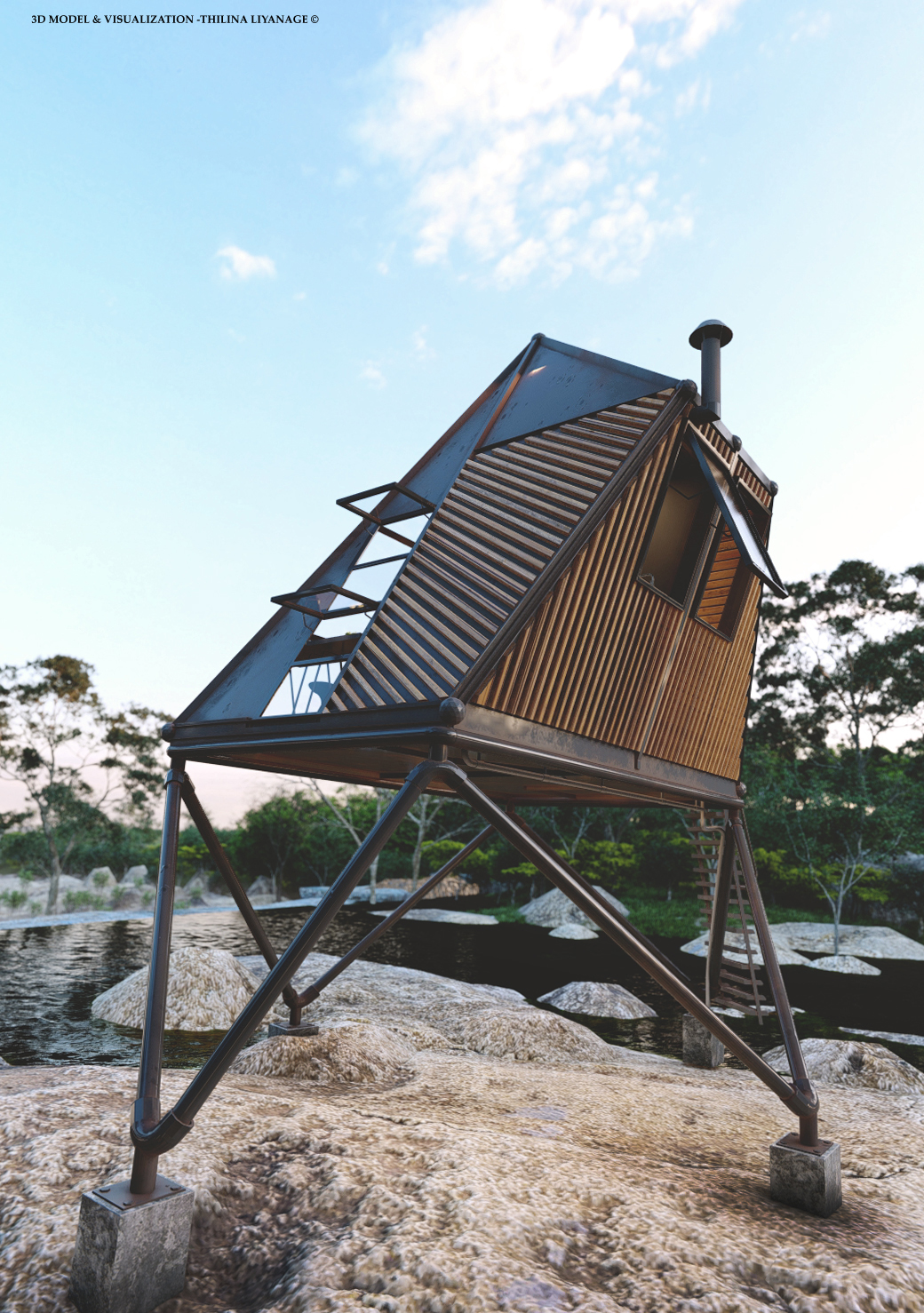 Steel Forest Cabin-3