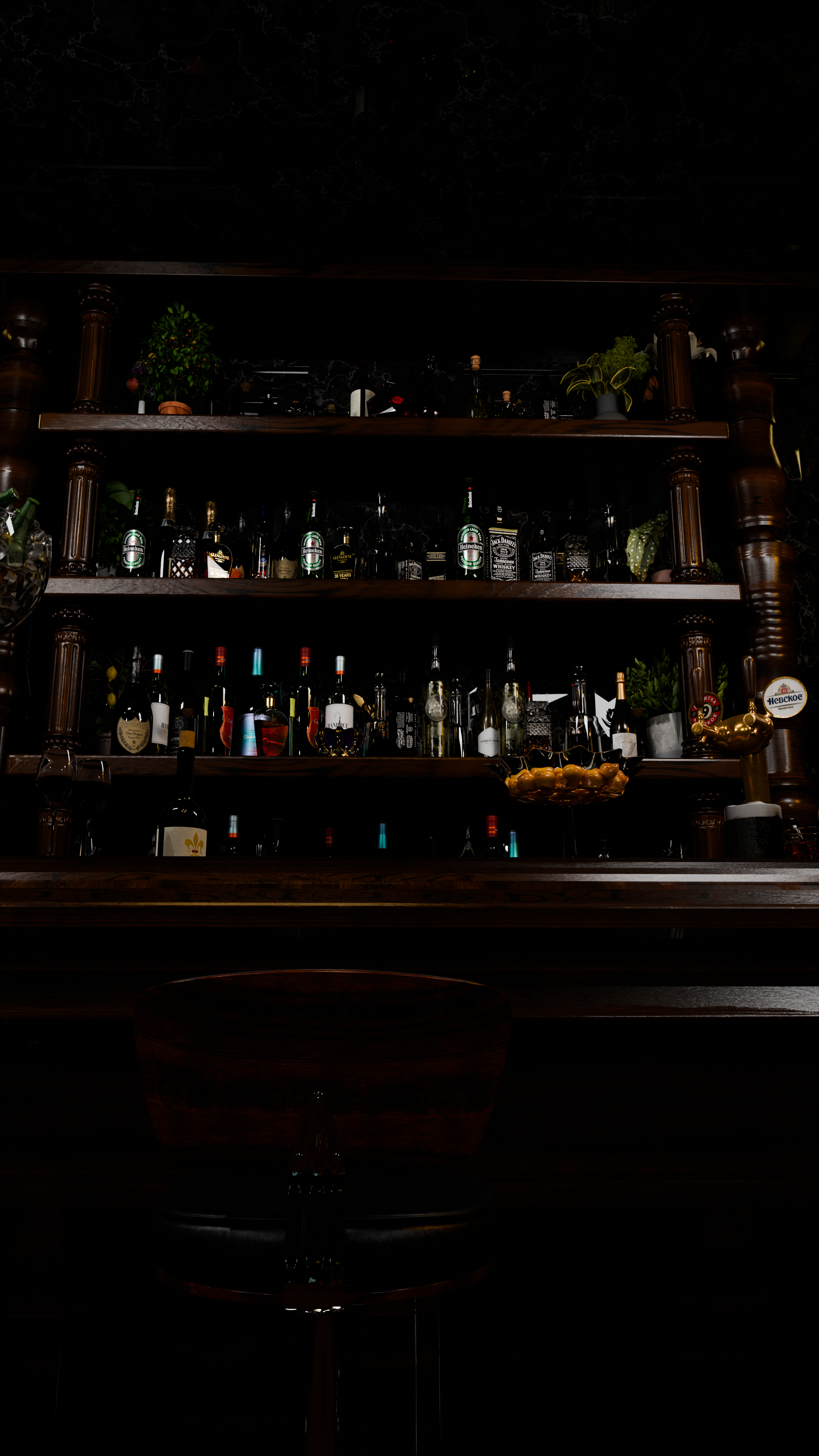 Interior Design of a Royal Home Bar-4