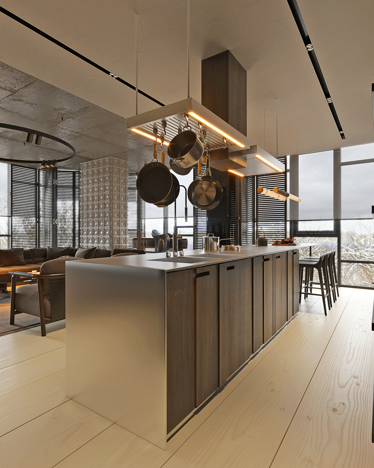 乌克兰Kyiv铜色公寓设计-5