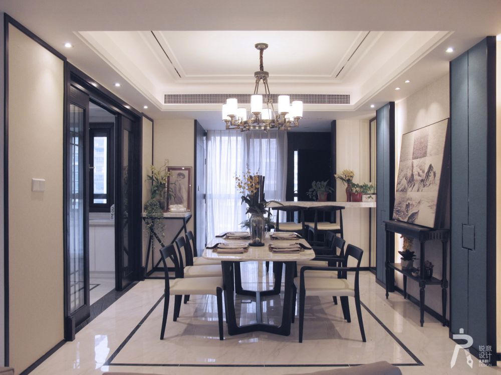 西安锐意设计-- 现代中式紫薇•永和坊 230㎡大宅-13