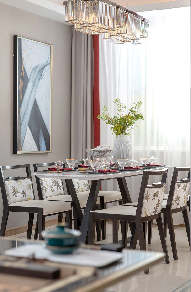 天津金辉北辰宜兴埠样板间 | 秋意浓烈的中式家居设计-14