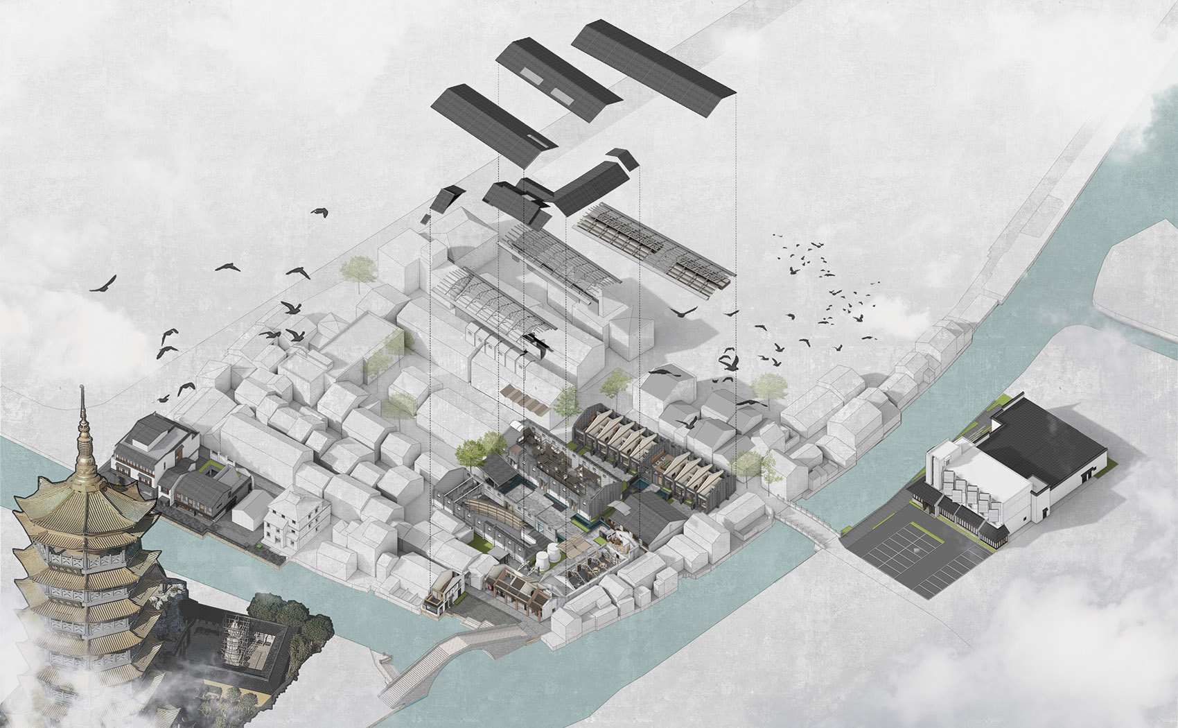 远见文旅平望京杭大集丨中国苏州丨咫间设计-24