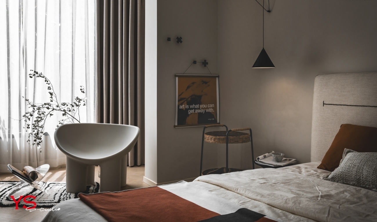 奶咖色之家 · 融合复古与极简的一室设计丨中国重庆-64